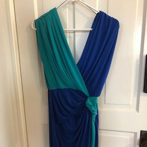 Teal and Royal Blue Cocktail Dress